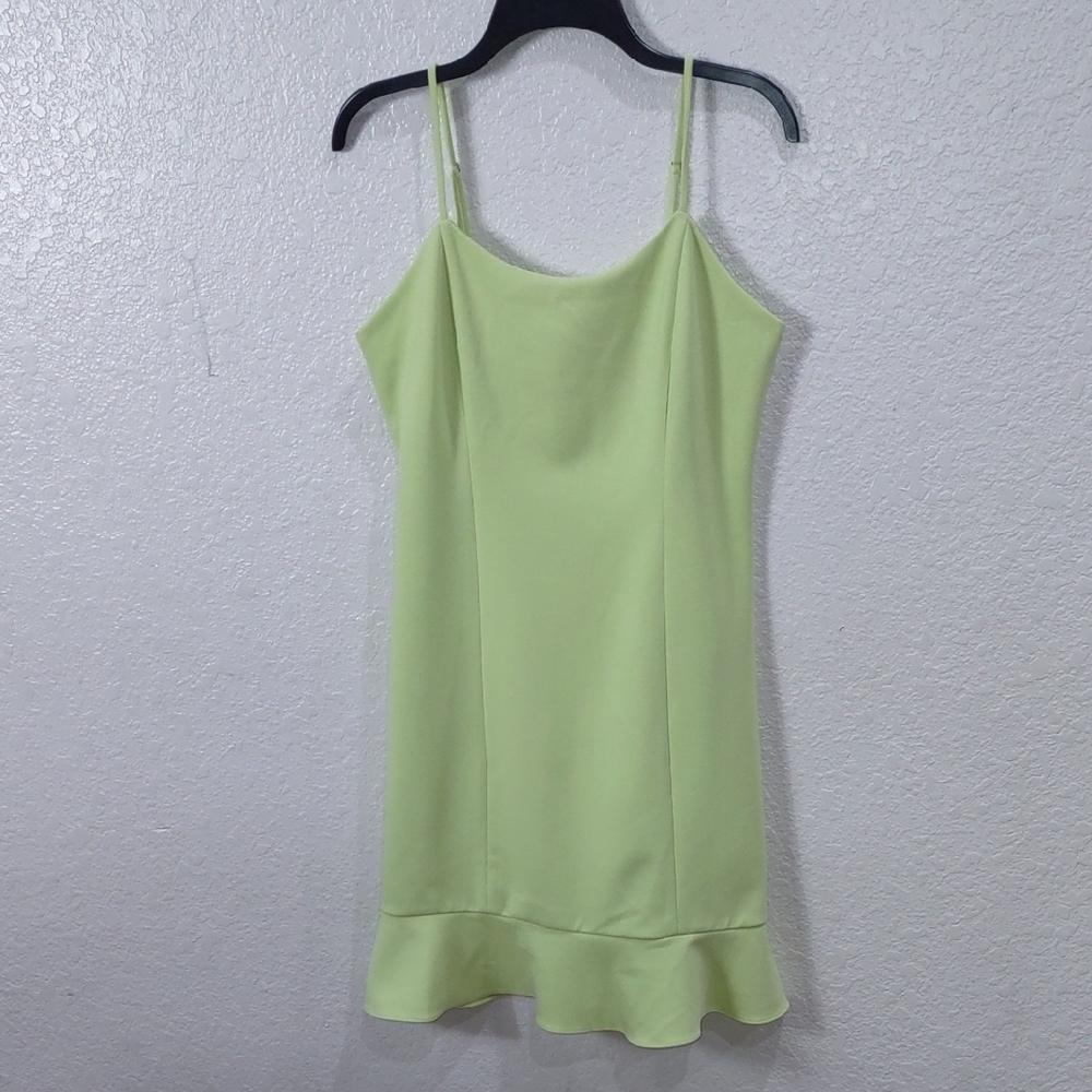 SAGE COLECTIVE Lemon Grass Spaghetti Strap Dress
